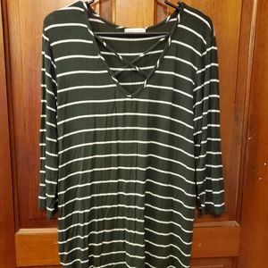 Women's striped knit top